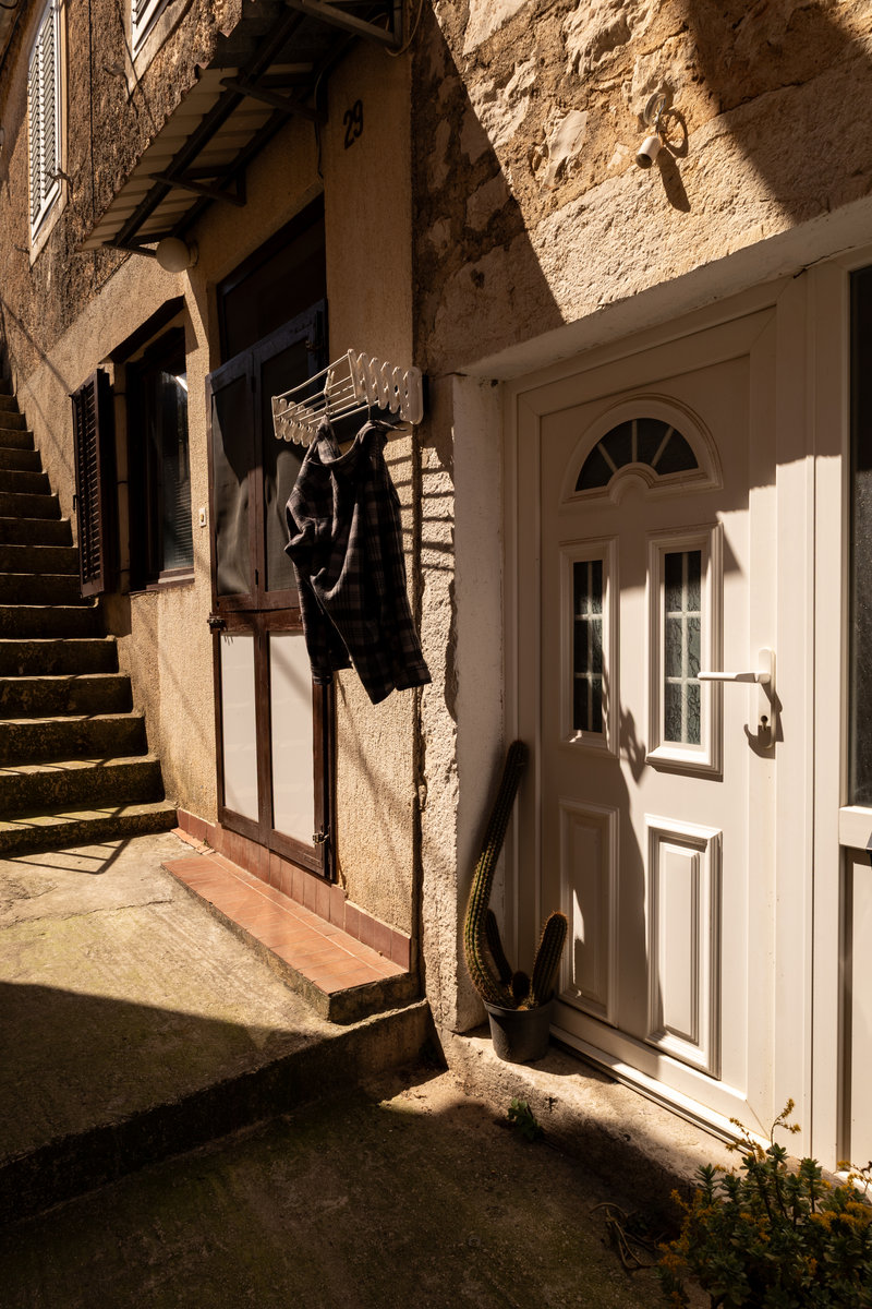 Entrance of a Dalmatian stone house