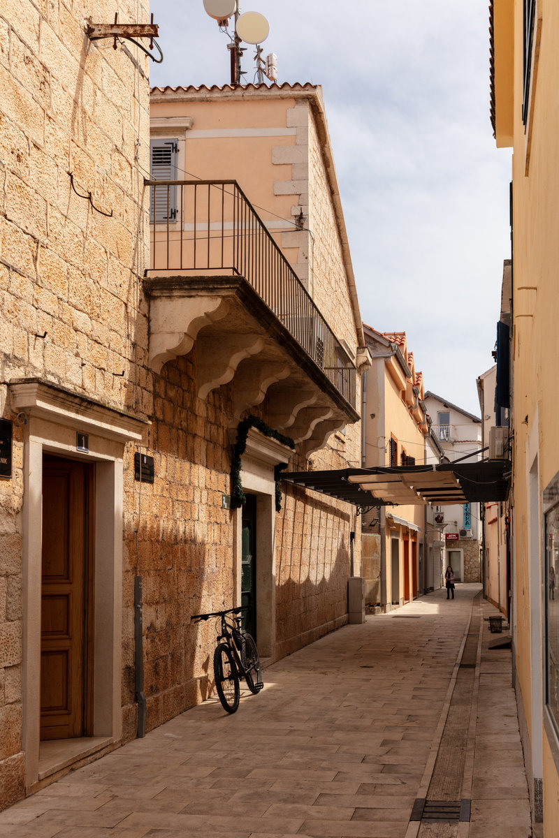 Old town alley with a bicycle