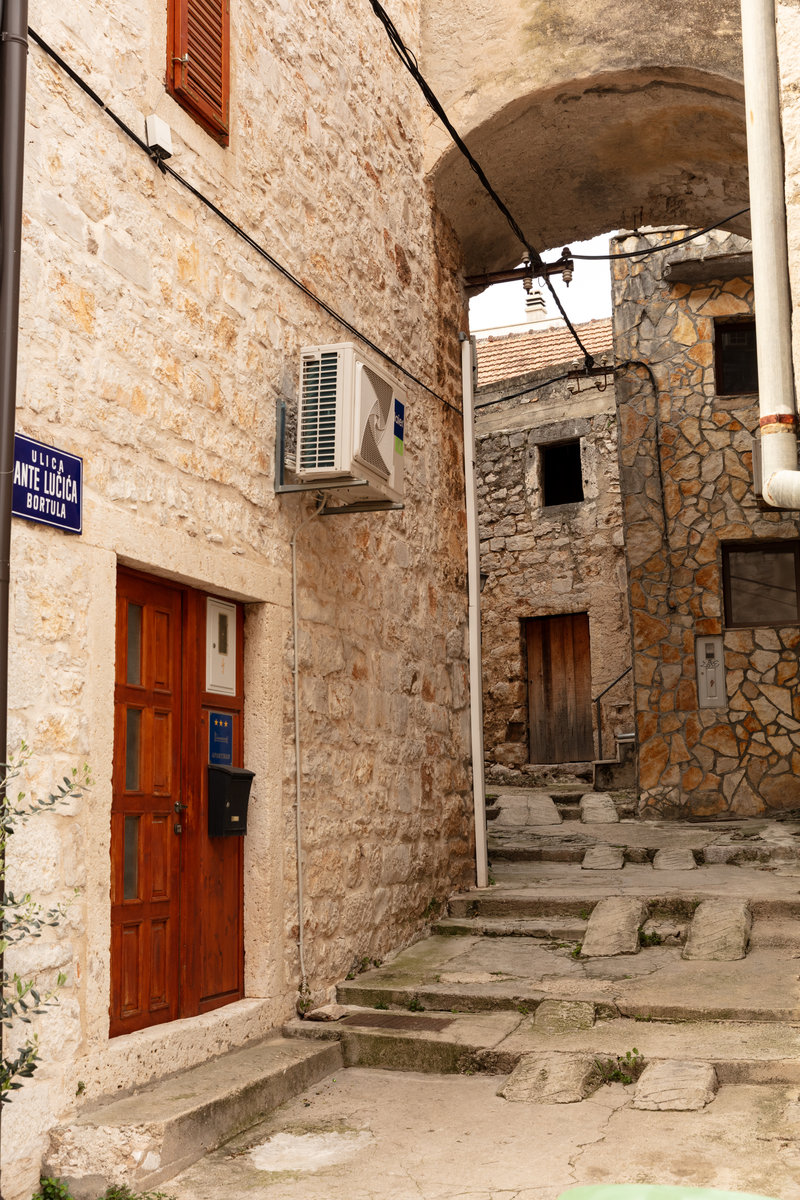 Arched stone passage